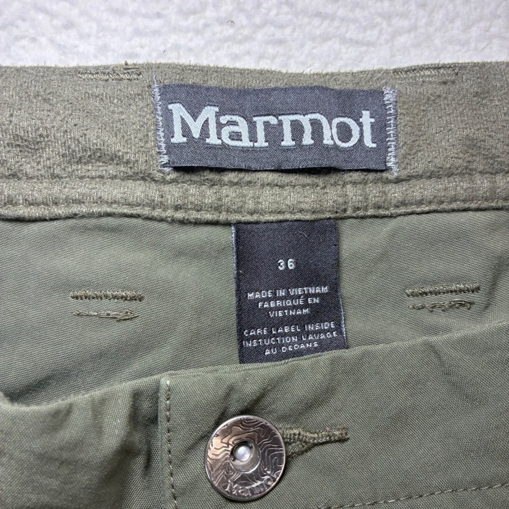 Marmot Hiking Pants Men 36x31 Green Hiking Outdoor Cargo Lightweight Gorpcore - Picture 4 of 9